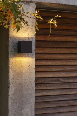 Hot Eco-Light LED Wandlampe Up Down Schwarz B:8,5 cm IP54 850 lm 9 W