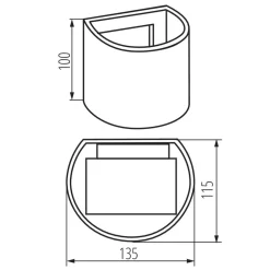 Kanlux LED Wandlampen Up Down Weiß außen IP54 SALA* Außenwandleuchten|Moderne Lampen