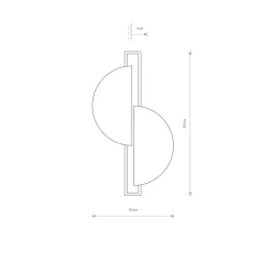Hot Nowodvorski LED Wandleuchte 3000 K 340 lm Schwarz Holz indirekt dekorativ