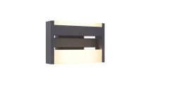 Best Eco-Light LED Wandleuchte Aluminium Anthrazit B:22,5 cm IP44 18 W