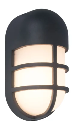 Eco-Light LED Wandleuchte Anthrazit Aluminium H:19,3 cm IP54 14 W* Metall Lampen|Feuchtraumleuchten