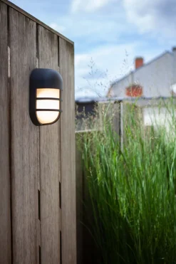 Eco-Light LED Wandleuchte Anthrazit Aluminium H:19,3 cm IP54 14 W* Metall Lampen|Feuchtraumleuchten