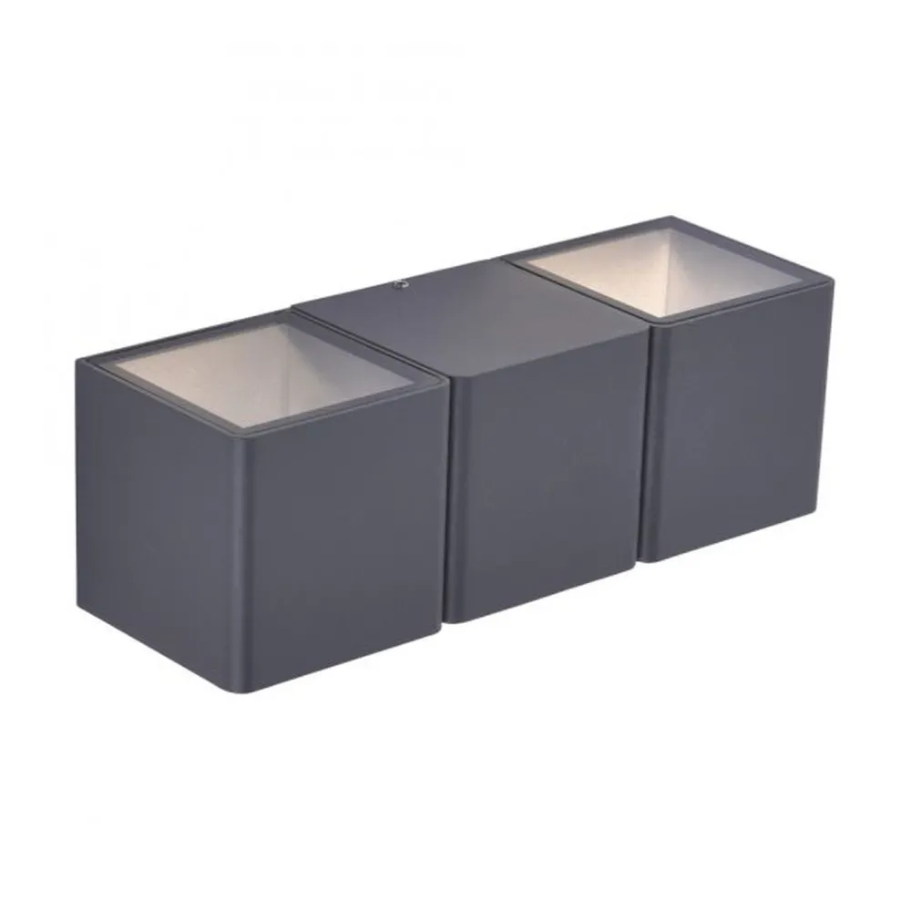 Best Paul Neuhaus LED Wandleuchte außen Aluminium IP54 22,5 cm Anthrazit