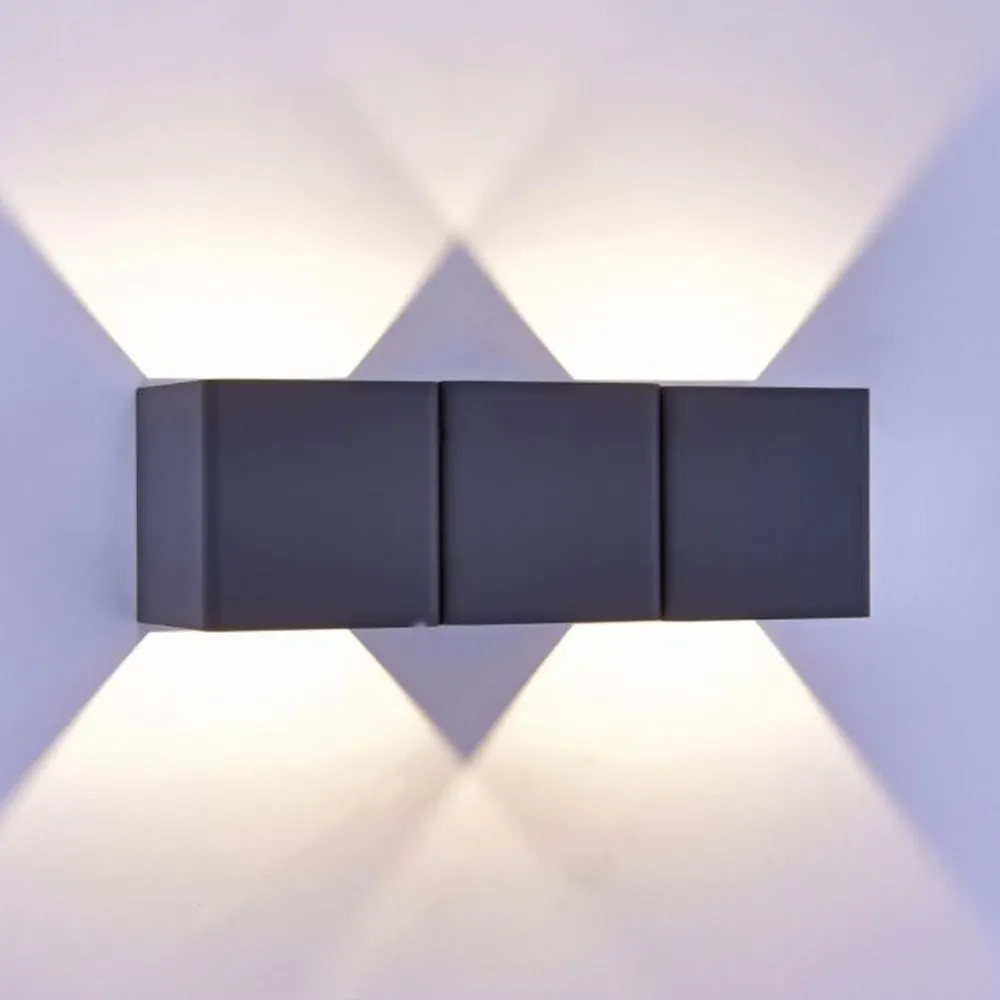 Best Paul Neuhaus LED Wandleuchte außen Aluminium IP54 22,5 cm Anthrazit