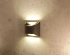 Eco-Light LED Wandleuchte Außen Aluminium IP44 B:13,1 cm Up Down* Metall Lampen|Led Außenleuchten