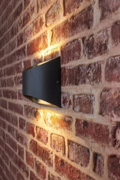 Eco-Light LED Wandleuchte Außen Aluminium IP44 B:13,1 cm Up Down* Metall Lampen|Led Außenleuchten