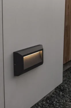 Eco-Light LED Wandleuchte Außen Aluminium Anthrazit IP54 B:23 cm* Metall Lampen|Led Außenleuchten