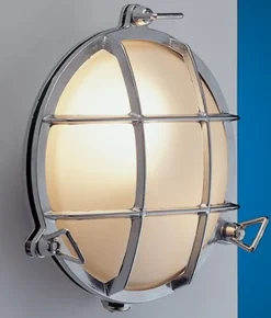 Outlet Laura Suardi LED Wandleuchte Außen Chrom Maritim IP54 Haustür