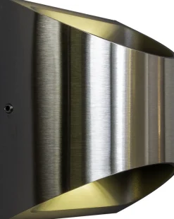 Eco-Light LED Wandleuchte Außen Edelstahl IP44 B:13,1 cm Up Down* Metall Lampen|Led Außenleuchten