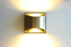 Eco-Light LED Wandleuchte Außen Edelstahl IP44 B:13,1 cm Up Down* Metall Lampen|Led Außenleuchten