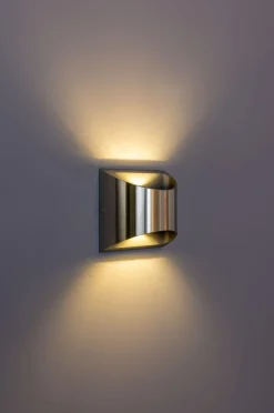 Eco-Light LED Wandleuchte Außen Edelstahl IP44 B:13,1 cm Up Down* Metall Lampen|Led Außenleuchten