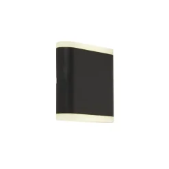 Clearance Searchlight LED Wandleuchte außen Up Down IP44 Schwarz 4000 K H: 11 cm