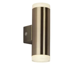 Searchlight LED Wandleuchte außen Up Down IP44 in Messing Antik klein* Rustikale Lampen|Led Außenleuchten