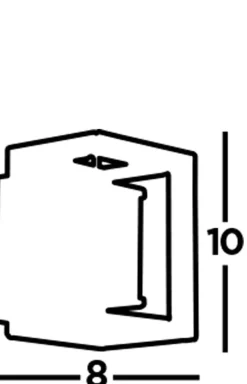 Searchlight LED Wandleuchte Badezimmer IP44 Schwarz Weiß 3000 K H: 10 cm* Led Lampen|Wandleuchten