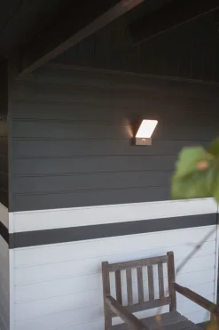 Eco-Light LED Wandleuchte Bewegungssensor IP54 T:14 cm Anthrazit* Metall Lampen|Led Außenleuchten