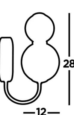 Searchlight LED Wandleuchte Chrom Weiß 3000 K H: 28 cm Metall Glas* Wohnzimmerlampen|Glaslampen