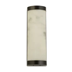 Searchlight LED Wandleuchte Harz Metall Schwarz Marmor IP44 B:12 cm* Flurlampen|Metall Lampen