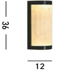 Searchlight LED Wandleuchte Harz Metall Schwarz Marmor IP44 B:12 cm* Flurlampen|Metall Lampen