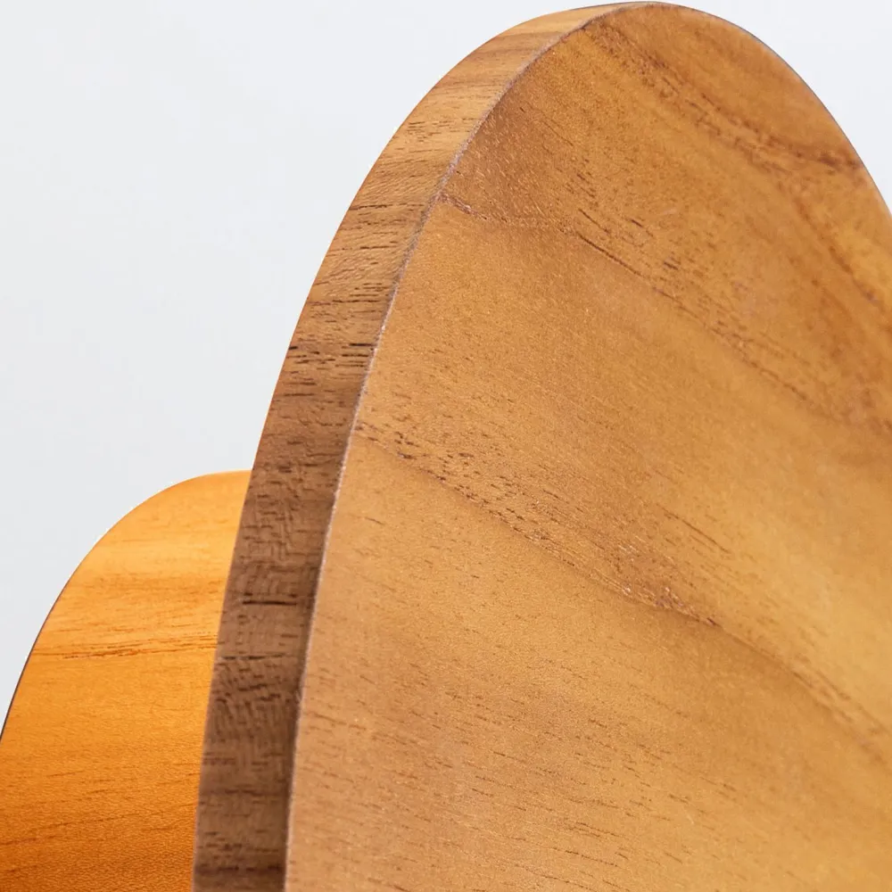 Elstead LED Wandleuchte Holz Furnier Teak D: 25 cm rund 3000 K warmweiß* Flurlampen|Wohnzimmerlampen