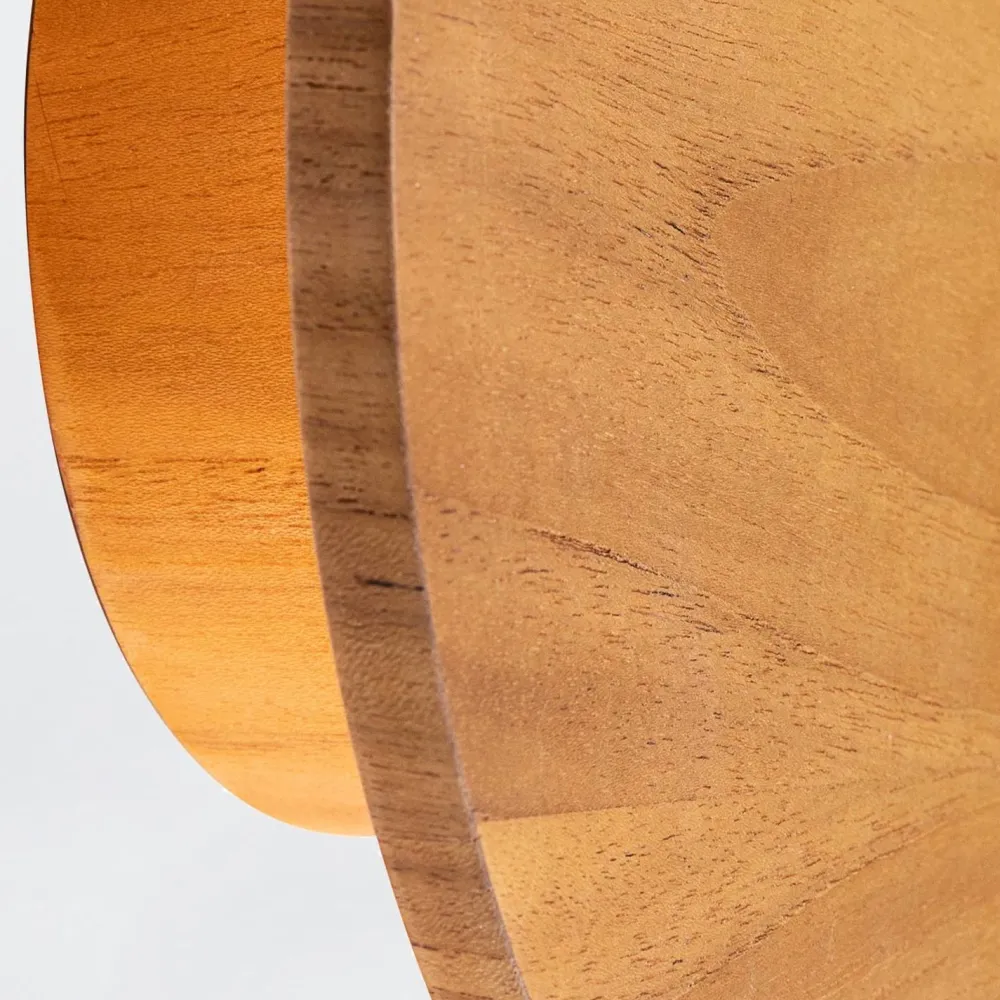 Elstead LED Wandleuchte Holz Furnier Teak D: 25 cm rund 3000 K warmweiß* Flurlampen|Wohnzimmerlampen