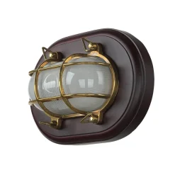 Online Laura Suardi LED Wandleuchte Holz Messing 3000K Maritim Flur