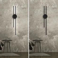 Sale Lamkur LED Wandleuchte indirekt Schwarz H:80 cm 15 W 4000 K