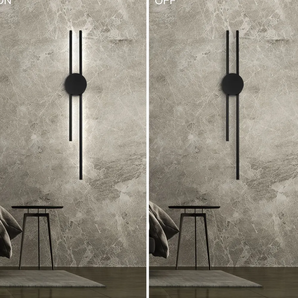 Sale Lamkur LED Wandleuchte indirekt Schwarz H:80 cm 15 W 4000 K