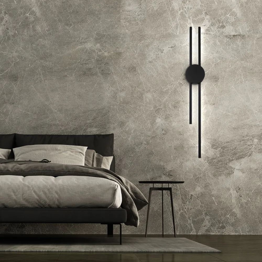 Sale Lamkur LED Wandleuchte indirekt Schwarz H:80 cm 15 W 4000 K