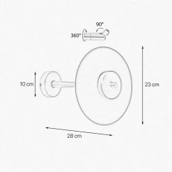 Giovanni Battista LED Wandleuchte Messing Eisen Ø 23 cm 2700 K Premium* Led Lampen|Wandleuchten