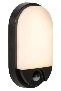 Hot LED Wandleuchte mit Bewegungsmelder Schwarz IP54 3000 K