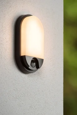 Hot LED Wandleuchte mit Bewegungsmelder Schwarz IP54 3000 K