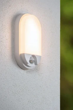 LED Wandleuchte mit Bewegungsmelder Weiß IP54 3000 K* Außenwandleuchten|Feuchtraumleuchten