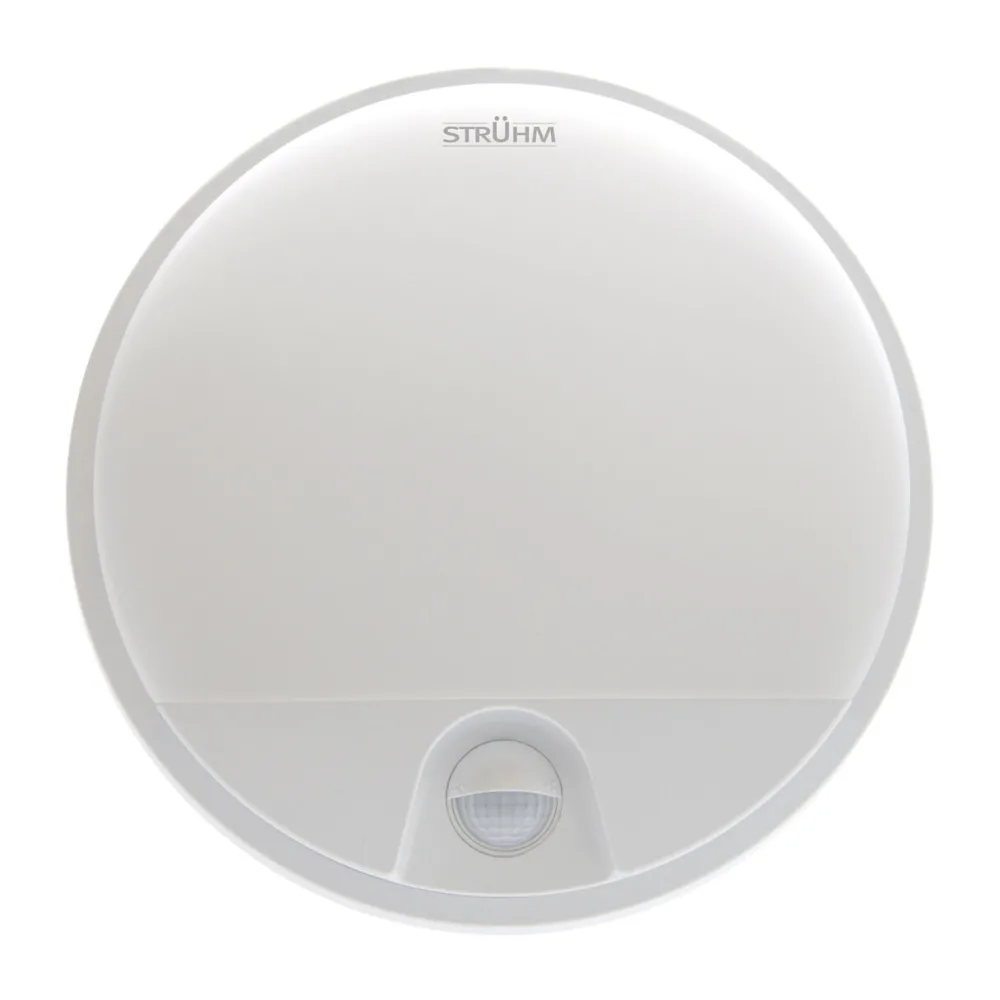 Hot Strühm LED Wandleuchte mit Bewegungsmelder D: 21 cm IP54 Weiß Outdoor