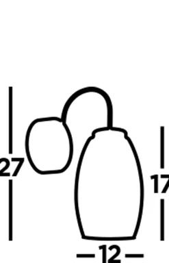 New Searchlight LED Wandleuchte mit Schalter 3000 K 414 lm H: 26,5 cm