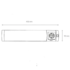 Clearance Easylight LED Wandleuchte mit Steckdose und Schalter Bad Küche