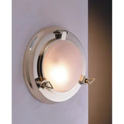 Best Laura Suardi LED Wandleuchte RIVANA Messing Ø28cm rund Maritim