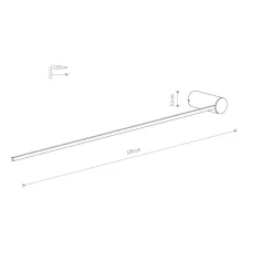 Nowodvorski LED Wandleuchte Schwarz 105 cm hoch Modern 4000 K 550 lm* Led Lampen|Wandleuchten