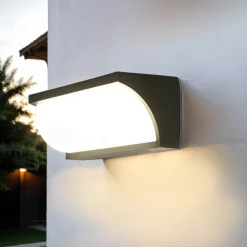 SU-MA LED Wandleuchte TENBOS Anthrazit IP65 Modern Außen* Metall Lampen|Feuchtraumleuchten