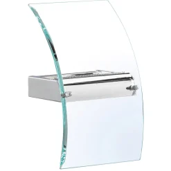 Searchlight LED Wandleuchte Up Down Chrom Klar H: 29 cm Glas Metall* Led Lampen|Wandleuchten