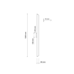 TK Lighting LED Wandleuchte Weiß 100 cm lang indirektes 3000 K Metall* Led Lampen|Wandleuchten