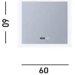 Best Searchlight LED Wandspiegel mit Licht dimmbar IP44 38 W B:60 cm