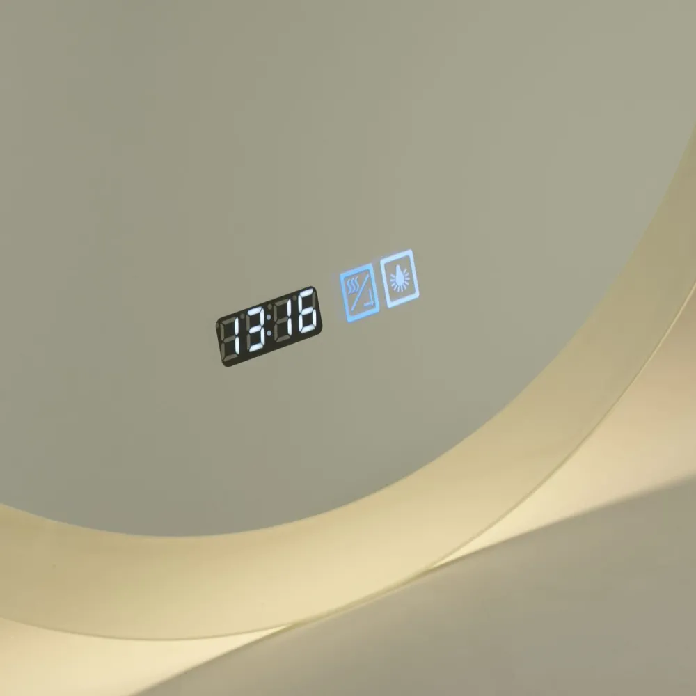 Searchlight LED Wandspiegel mit Licht Touch Dimmer IP44 28 W rund* Flurlampen|Metall Lampen