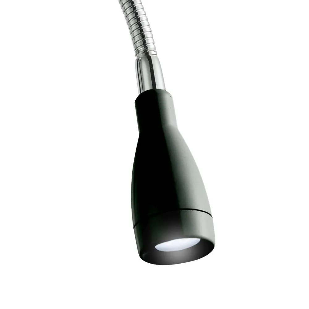 Searchlight LED Wandspot mit Flexarm Schalter 6500 K in Schwarz* Bürolampen|Wohnzimmerlampen