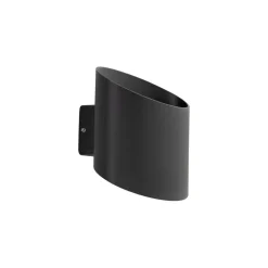 TK Lighting LED Wandspot Up Down Aluminium 10 W Ø17 cm IP54 Schwarz