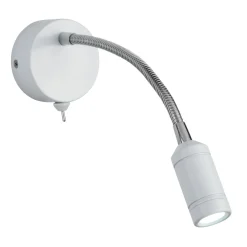 Hot Searchlight LED Wandstrahler mit Schalter Flexarm in Weiß T:31 cm