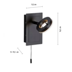 Outlet Paul Neuhaus LED Wandstrahler mit Zugschalter IP44 verstellbar 6 W