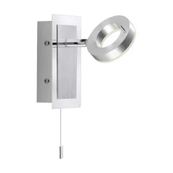 Paul Neuhaus LED Wandstrahler Zugschalter IP44 flexibel in Aluminium* Wandleuchten|Flurlampen