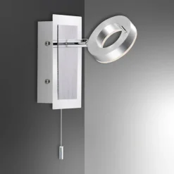 Paul Neuhaus LED Wandstrahler Zugschalter IP44 flexibel in Aluminium* Wandleuchten|Flurlampen