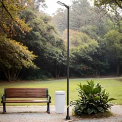 New Nowodvorski LED Wegeleuchte IP65 392 cm hoch Schwarz 4000 K 5900 lm