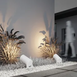 Maytoni LED Wegeleuchte mit Erdspieß Glas Aluminium IP65 Weiß* Wegeleuchten|Led Außenleuchten